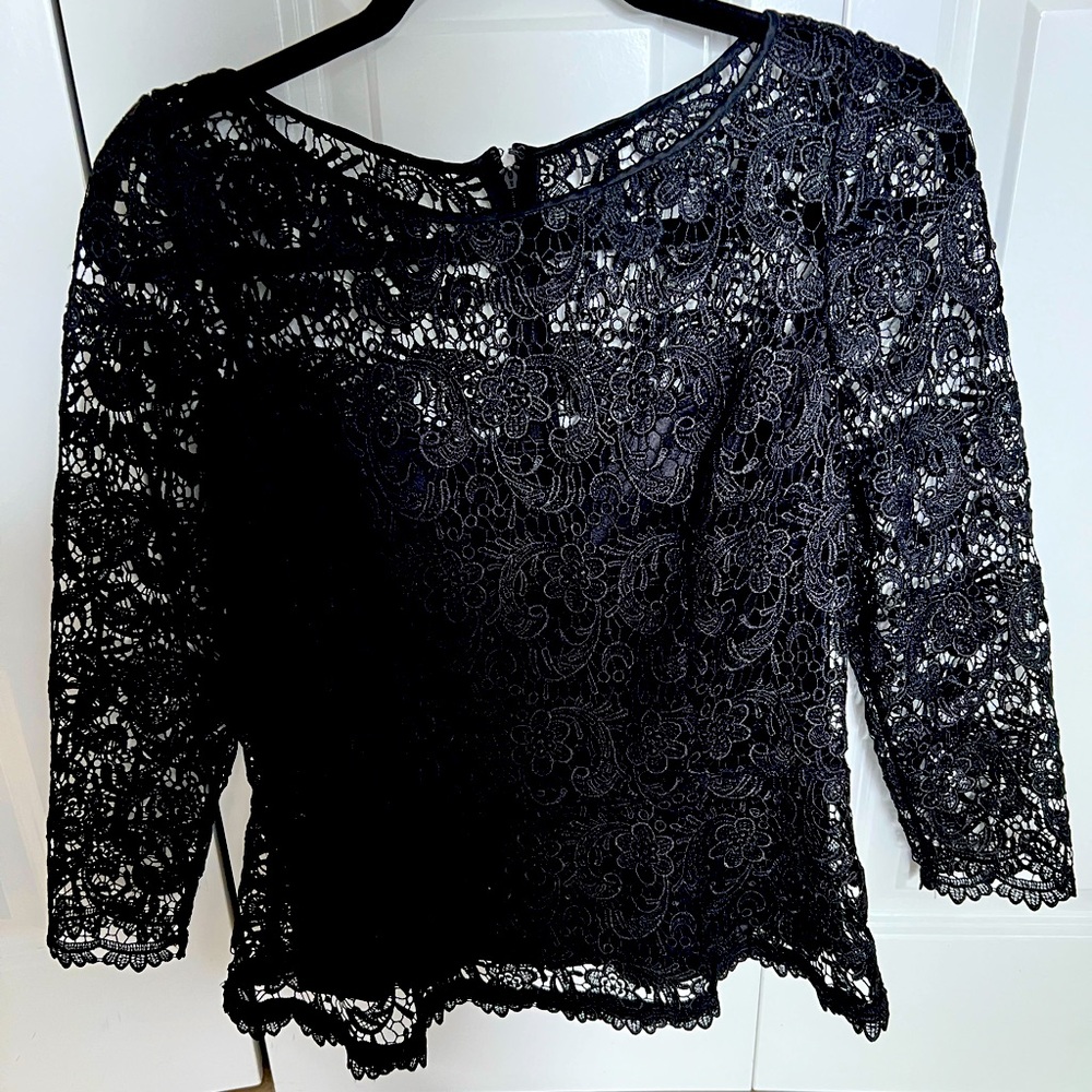 Black lace cocktail top.